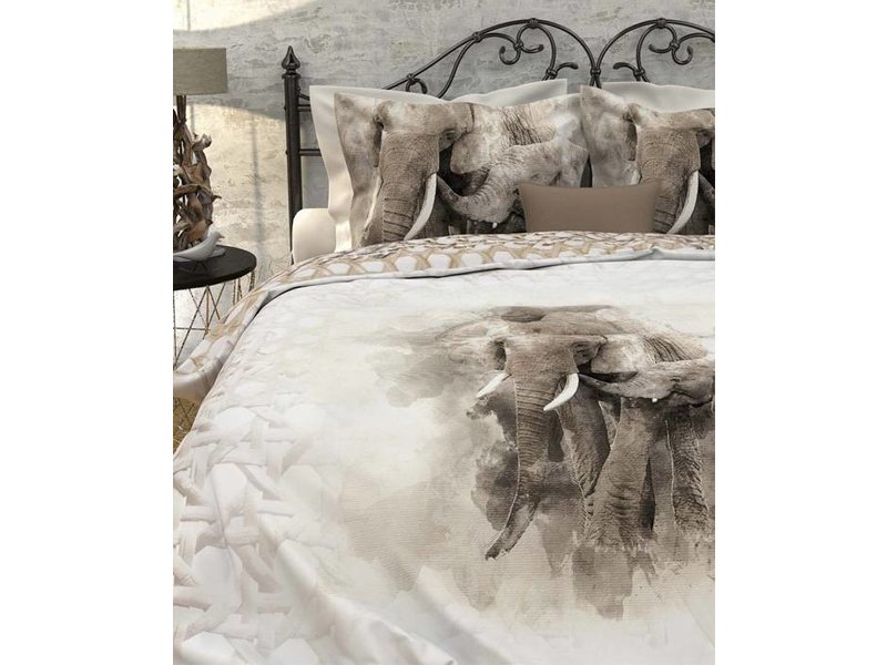 Heckettlane Heckettlane dekbedovertrek Mosi (Sandshell Offwhite)