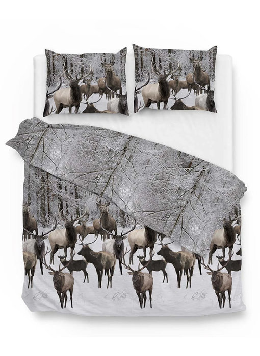 Zo! Home Flanel Reindeer (Taupe Grey)