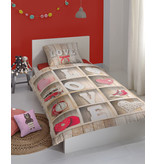 Good Morning Good Morning Flanel dekbedovertrek Love (Multi) Good Morning Good Morning Flanel dekbedovertrek Love (Multi)