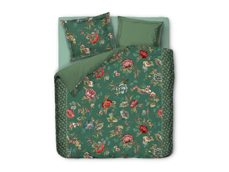 PiP Studio PiP Studio dekbedovertrek Poppy Stitch (Green)