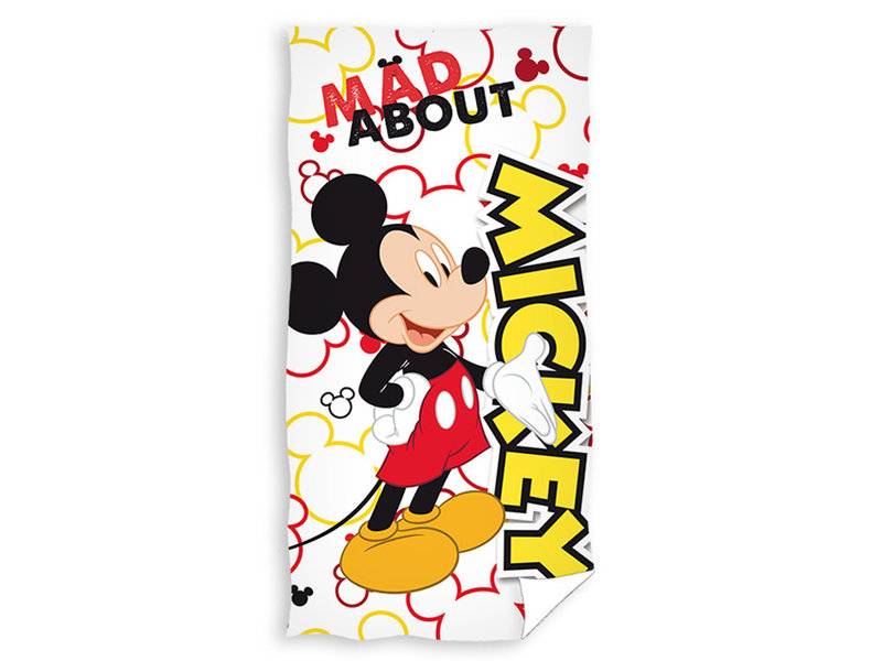 Disney Mickey Mouse strandlaken Mad About (White)