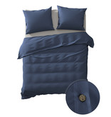 Yellow Yellow dekbedovertrek Percale (Midnight Blue)