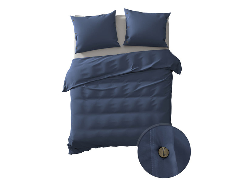 Yellow Yellow dekbedovertrek Percale (Midnight Blue)