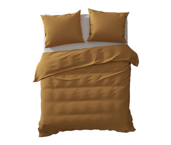 Yellow dekbedovertrek Percale (Cognac Brown)