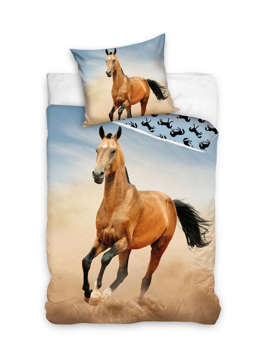 Dekbedovertrek Desert Horse (Bruin/Blauw)