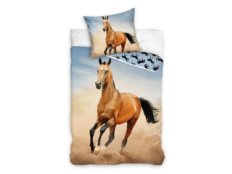 Dekbedovertrek Desert Horse (Bruin/Blauw)