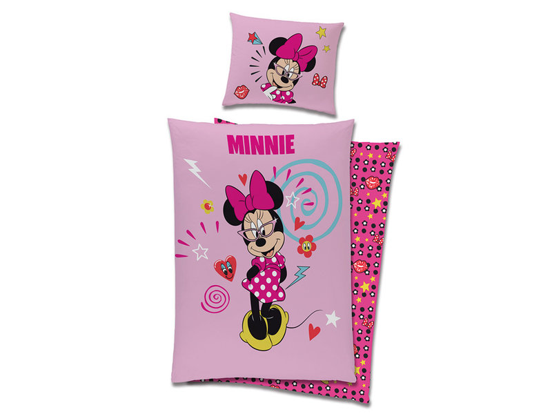 Disney Minnie Mouse Dekbedovertrek Pretty Pink (Roze)