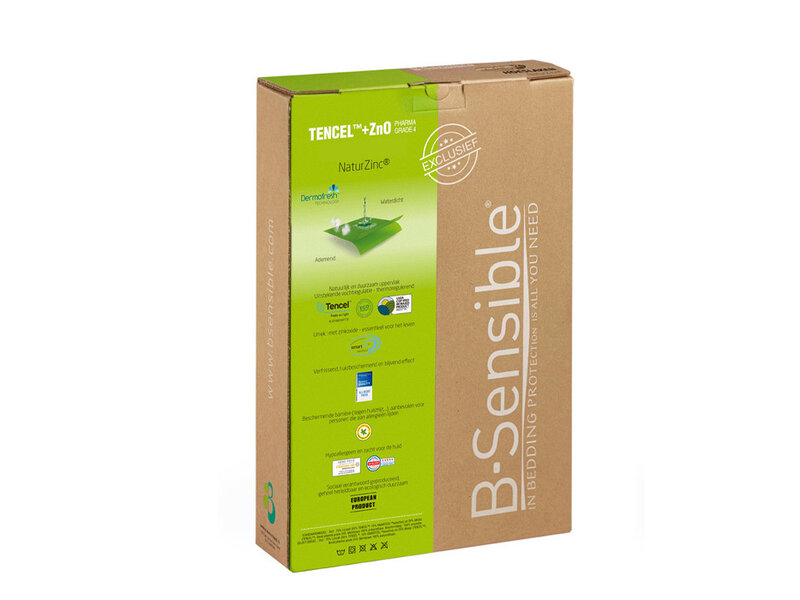 B-Sensible B-Sensible 2 in 1 waterdicht & ademend hoeslaken + matrasbeschermer (Wit)
