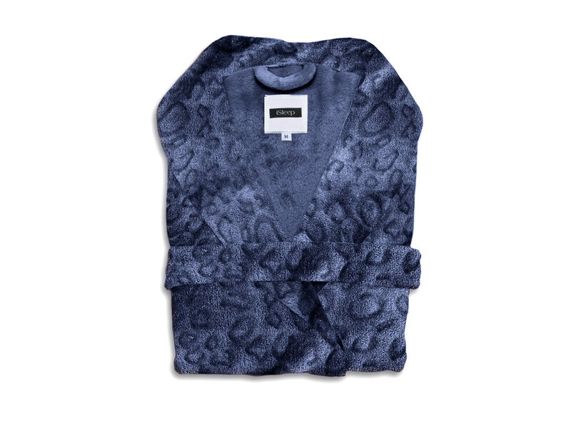 iSleep iSleep Badjas Leopardo (Indigo Blue)