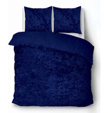 iSleep iSleep Dekbedovertrek Crushed Velvet (Blauw)