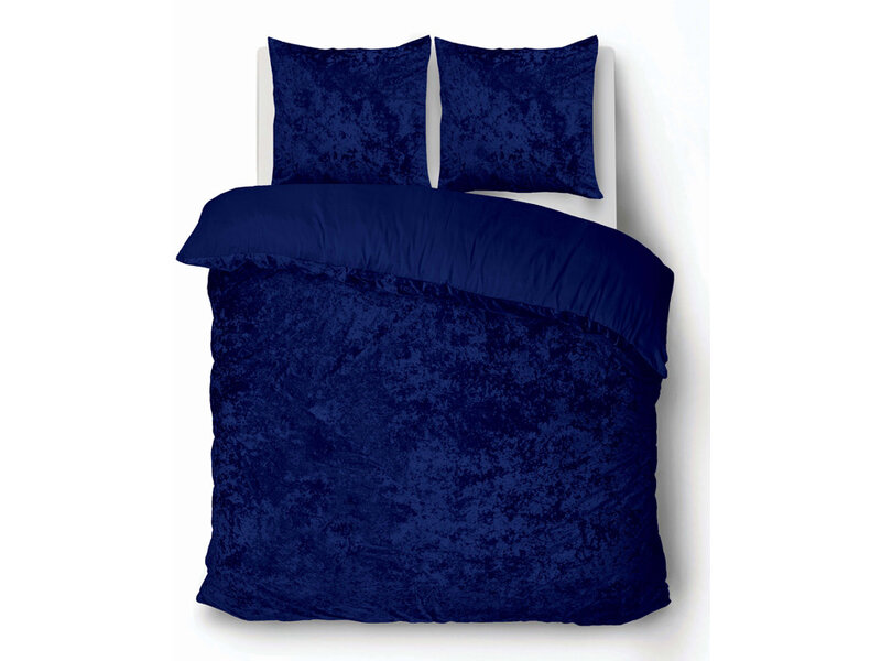 iSleep iSleep Dekbedovertrek Crushed Velvet (Blauw)