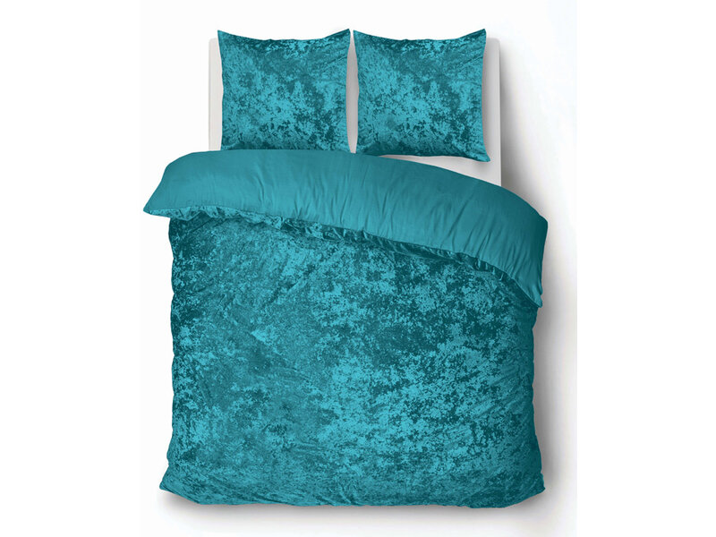 iSleep iSleep Dekbedovertrek Crushed Velvet (Turquoise)