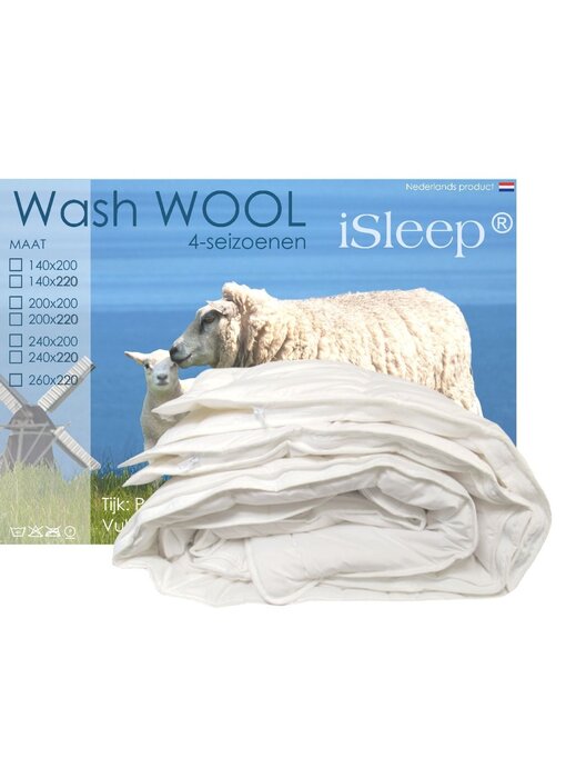 iSleep Wash Wool 4-seizoenen (wasbare wol)