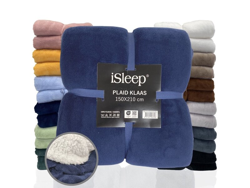 Unique Living iSleep Plaid Klaas (Donker Blauw)