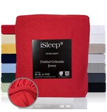 iSleep iSleep Hoeslaken Dubbel Jersey (Rood)