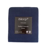 iSleep iSleep Hoeslaken Dubbel Jersey (Donker Blauw)