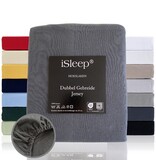 iSleep iSleep Hoeslaken Dubbel Jersey (Antraciet)