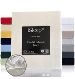 iSleep iSleep Hoeslaken Dubbel Jersey (Licht Beige)