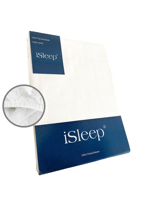 iSleep Hoeslaken Flanel Katoen