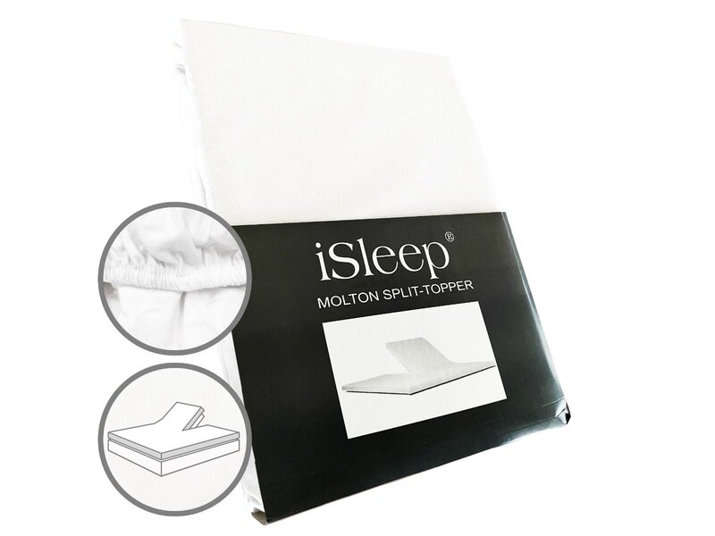 iSleep iSleep Molton Topper Single Split (Wit)