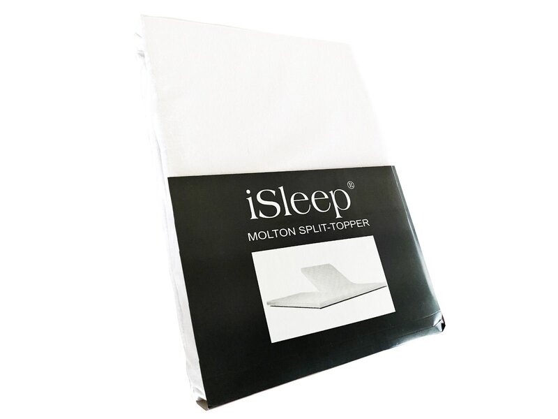 iSleep iSleep Molton Topper Single Split (Wit)