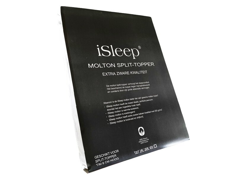 iSleep iSleep Molton Topper Single Split (Wit)