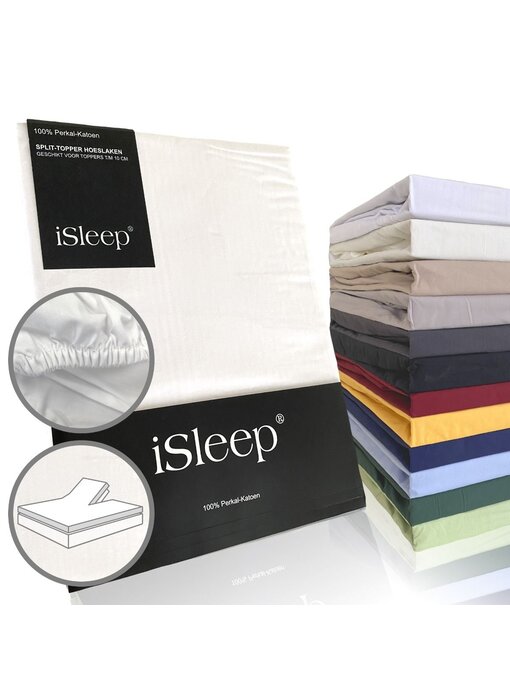 iSleep Split-Topper Perkal Katoen