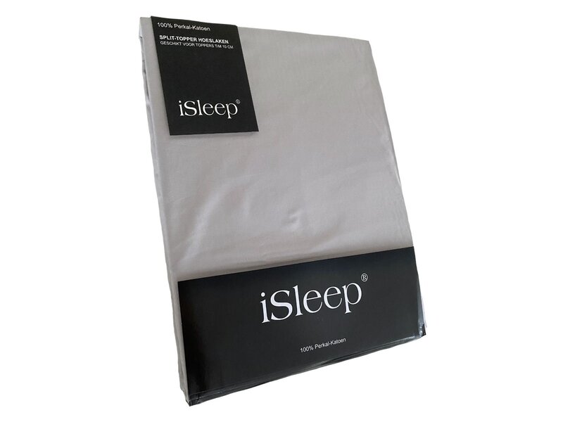 iSleep iSleep Split-Topper hoeslaken Perkal Katoen