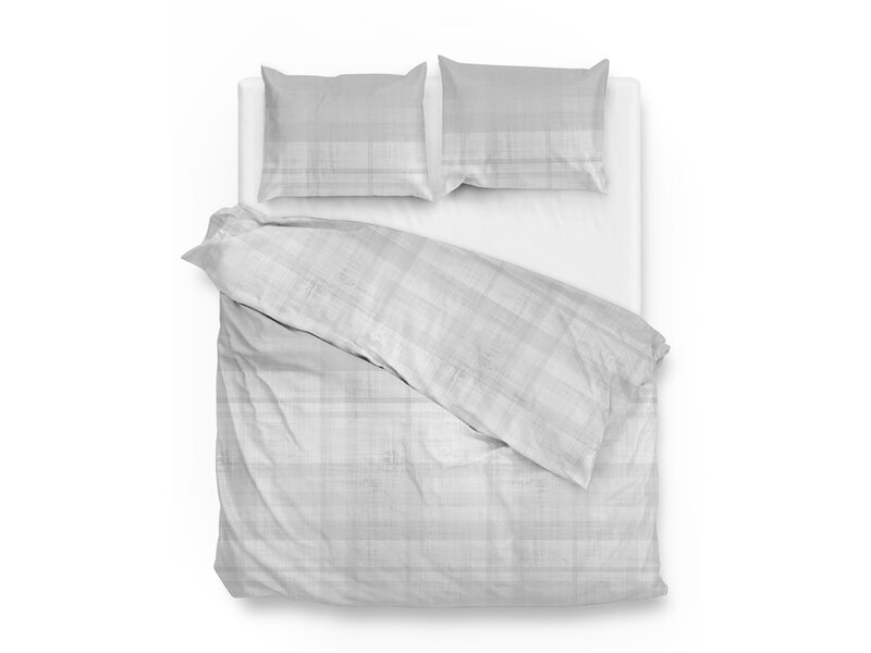 Zo! Home Zo! Home Flanel dekbedovertrek Marley (Cloud Grey)