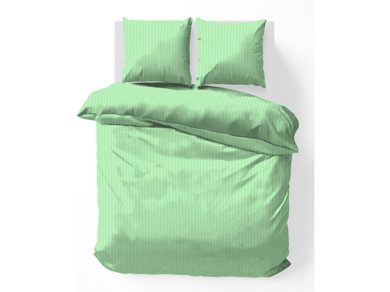 iSleep iSleep Dekbedovertrek Satijnstreep (Licht Groen)