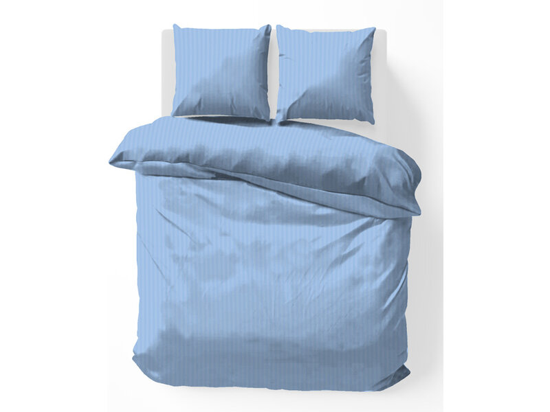 iSleep iSleep Dekbedovertrek Satijnstreep (Licht Blauw)