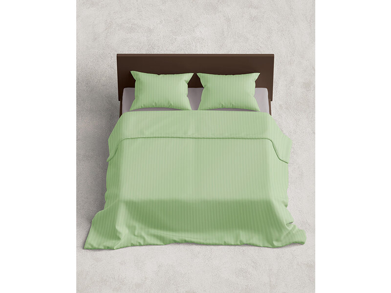 iSleep iSleep Dekbedovertrek Satijnstreep (Licht Groen)