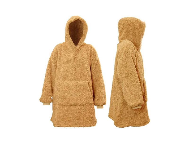 Unique Living Unique Living Oversized Hoodie Teddy (Latte)
