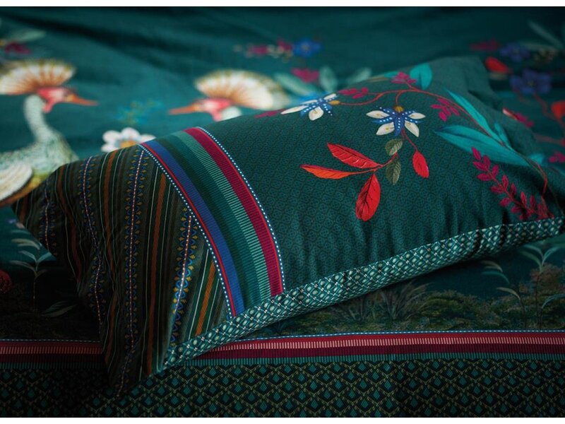 PiP Studio PiP Studio sierkussen Birds in a Row (Green) 35x60