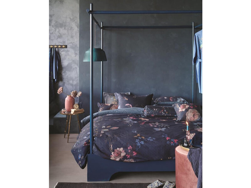 PiP Studio PiP Studio dekbedovertrek Tokyo Bouquet (Dark Blue)