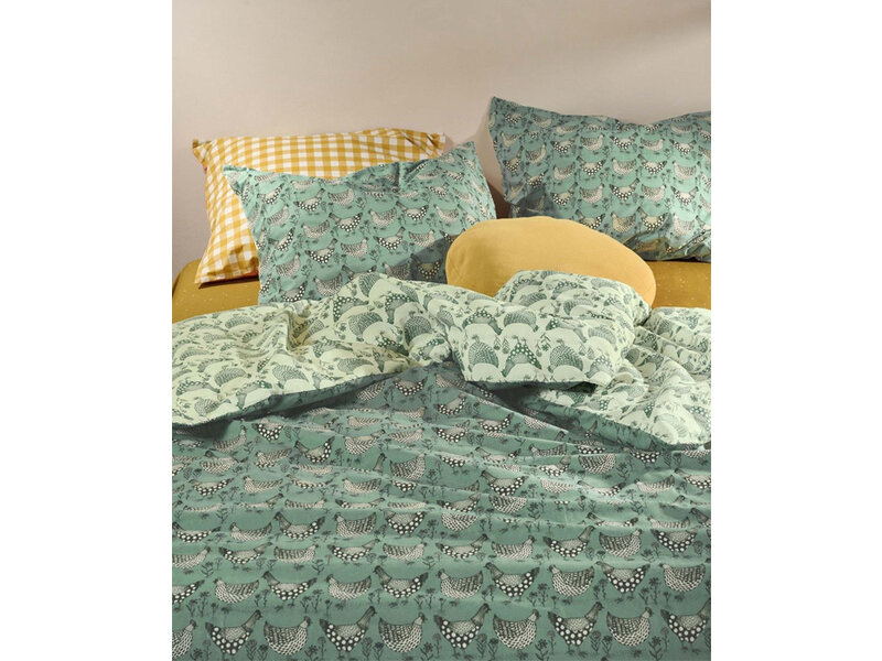 Essenza & Co Essenza & Co dekbedovertrek Chicken Run (Turquoise)
