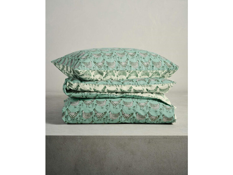 Essenza & Co Essenza & Co dekbedovertrek Chicken Run (Turquoise)