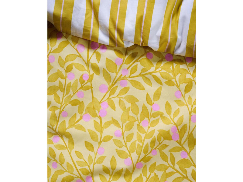 Essenza & Co Essenza & Co dekbedovertrek Petite Berry (Lemon Yellow)