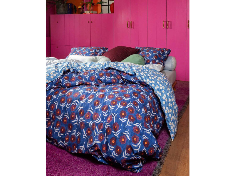 Essenza & Co Essenza & Co dekbedovertrek Blooming Ballet (Marine Blue)