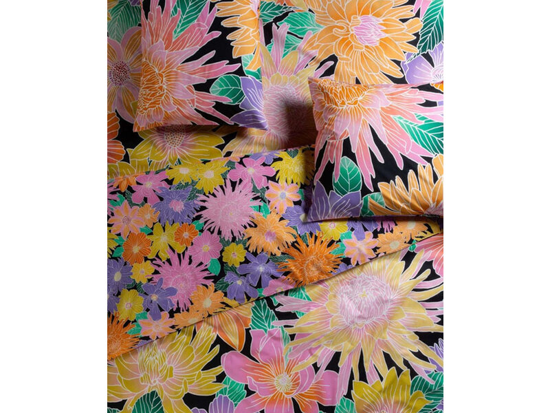 Essenza & Co Essenza & Co dekbedovertrek Flower Fling (Black)