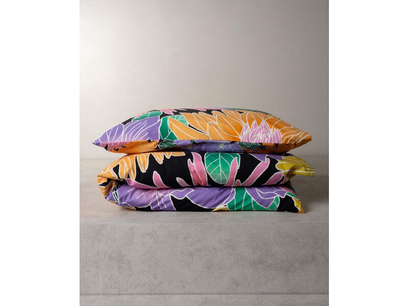 Essenza & Co Essenza & Co dekbedovertrek Flower Fling (Black)