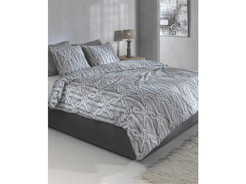Zo! Home Zo! Home Flanel dekbedovertrek Corda (Grey)