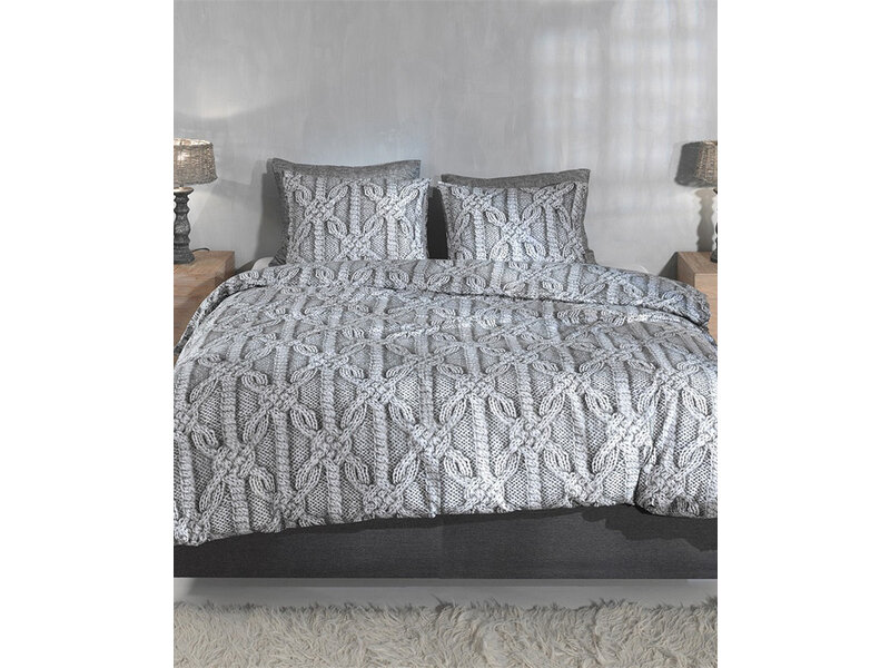 Zo! Home Zo! Home Flanel dekbedovertrek Corda (Grey)