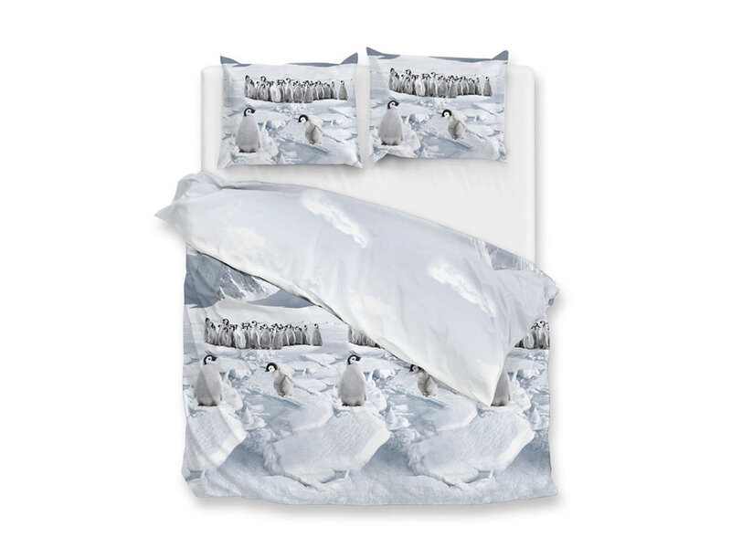 Zo! Home Zo! Home Flanel dekbedovertrek Pinguini (Blue)