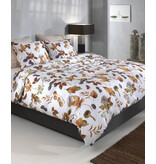 Zo! Home Zo! Home Flanel dekbedovertrek Castagno (White)