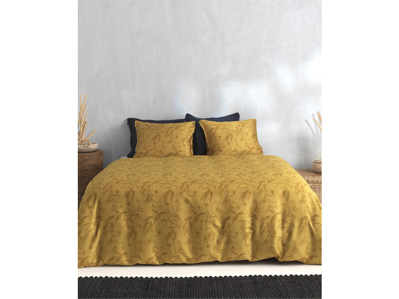 Zo! Home Zo! Home dekbedovertrek Fiori di Satinado (Ochre Gold)