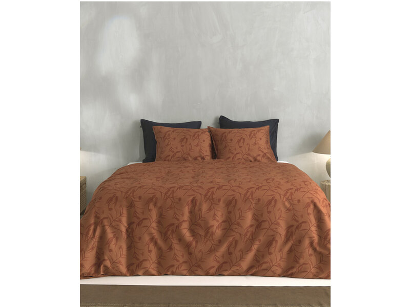 Zo! Home Zo! Home dekbedovertrek Fiori di Satinado (Copper Orange)
