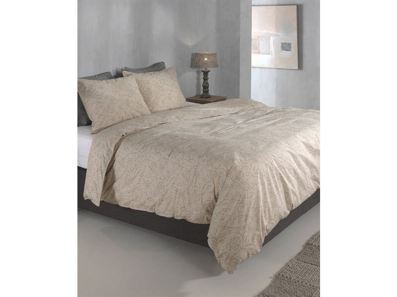 Zo! Home Zo! Home dekbedovertrek Florealla (Cool Beige)