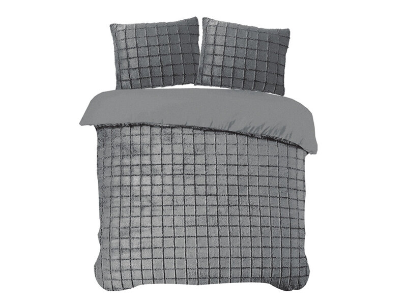 iSleep iSleep Dekbedovertrek Rabbit Check (Antraciet)