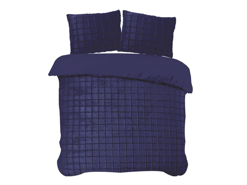 iSleep iSleep Dekbedovertrek Rabbit Check (Donkerblauw)